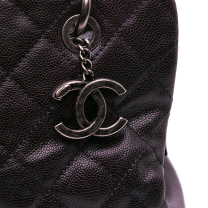 Chanel Small Quilted Iridescent Caviar Chic Shopping Tote