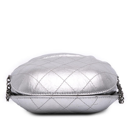 Chanel Small Quilted Metallic Aged Calfskin Gabrielle Bucket Bag