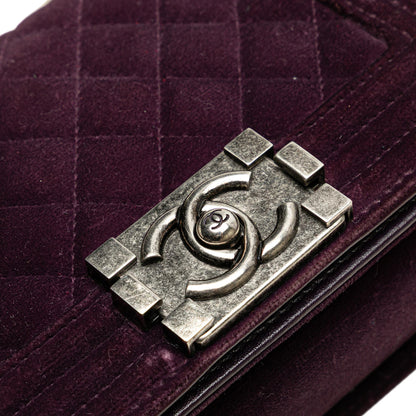 Chanel Small Quilted Velvet Boy Flap