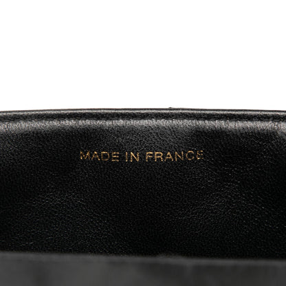 Chanel Small Square Lambskin Straight Single Flap