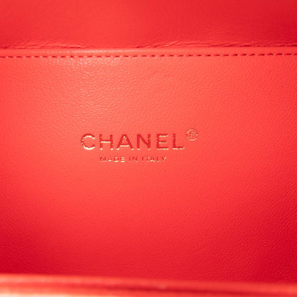 Chanel Small Tricolor Caviar CC Filigree Vanity Case