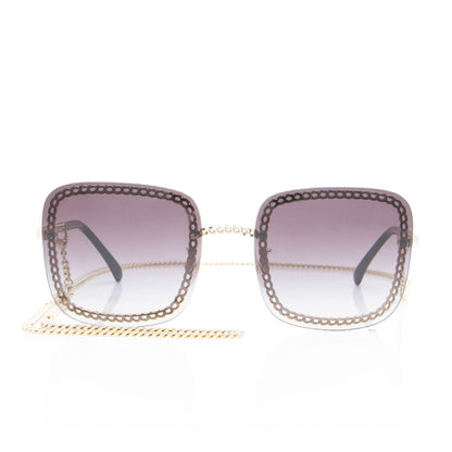 Chanel Square Removable Chain Around Sunglasses