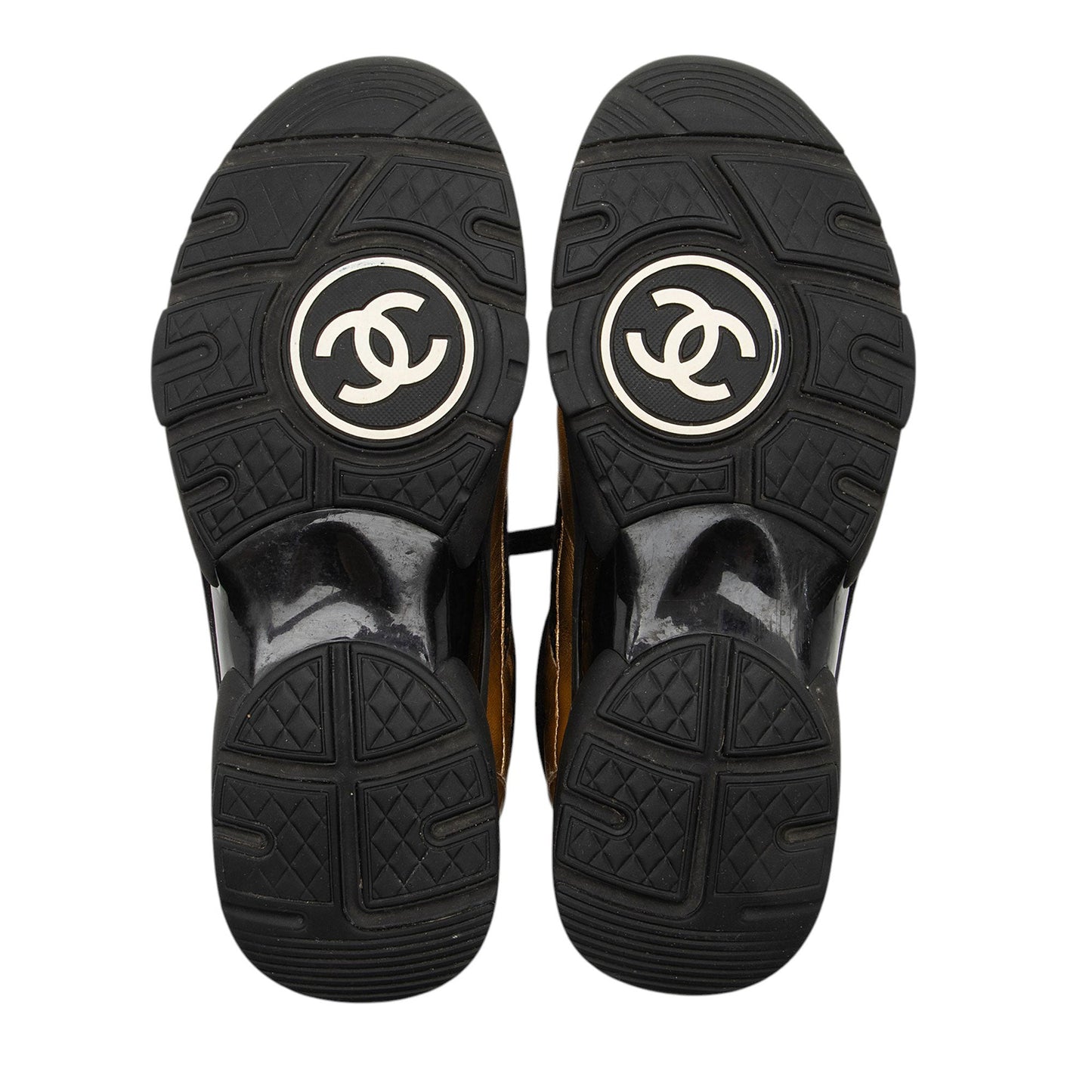 Chanel Tweed CC High Top Sneakers - Size 8.5 / 38.5