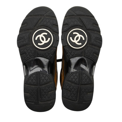 Chanel Tweed CC High Top Sneakers - Size 8.5 / 38.5