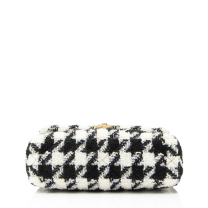Chanel Tweed Houndstooth 19 Medium Flap Shoulder Bag