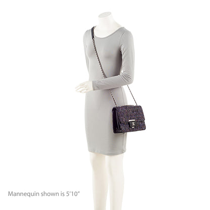 Chanel Tweed Lambskin Beauty Lock Flap Bag