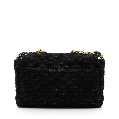 Chanel Tweed Ribbon 19 Medium Flap Shoulder Bag (SHF-xjNEFu)