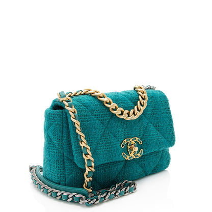 Chanel Tweed 19 Medium Flap Shoulder Bag