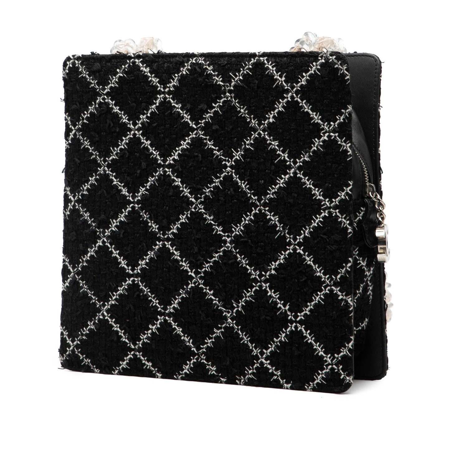 Chanel Tweed and Resin Zipped Chain Shopping Bag