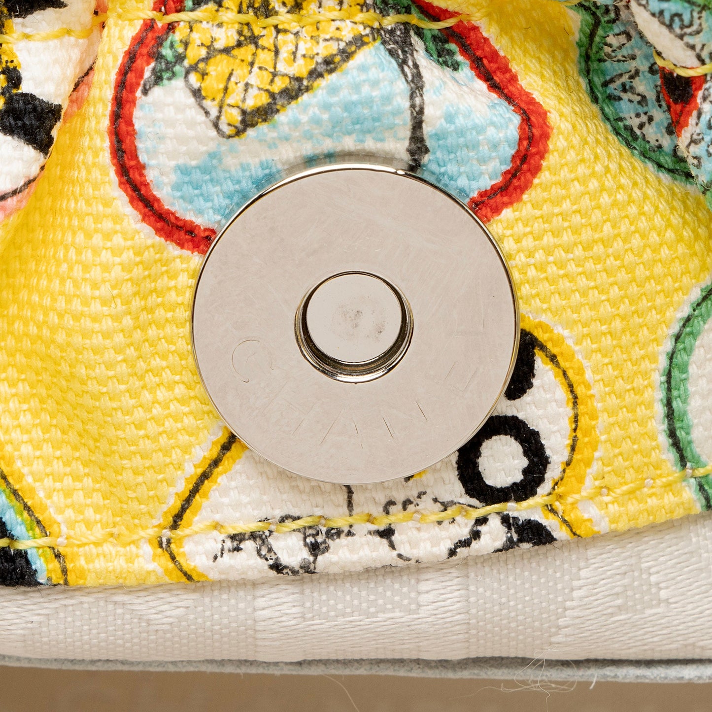 Chanel Vintage Canvas Coco Valentine Heart Chain Hobo
