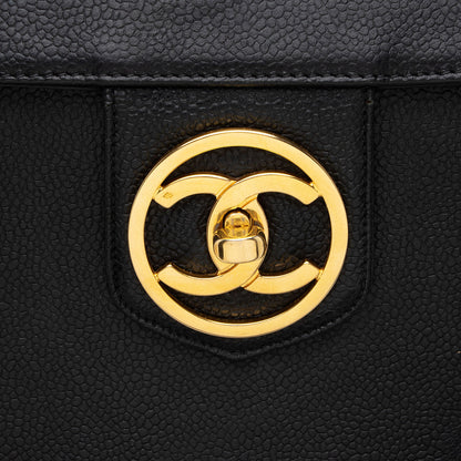Chanel Vintage Caviar Leather Vanity Train Case