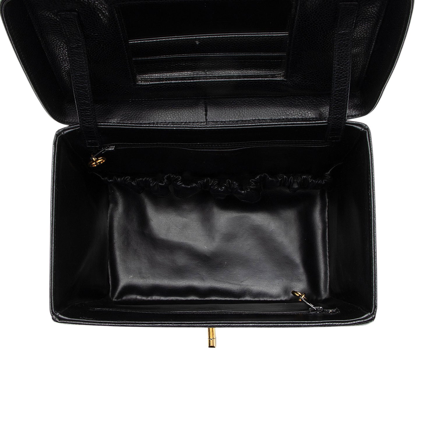 Chanel Vintage Caviar Leather Vanity Train Case