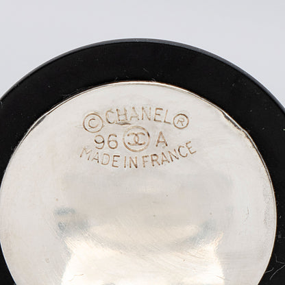Chanel Vintage Crystal CC Round Clip On Earrings (SHF-PumRsm)