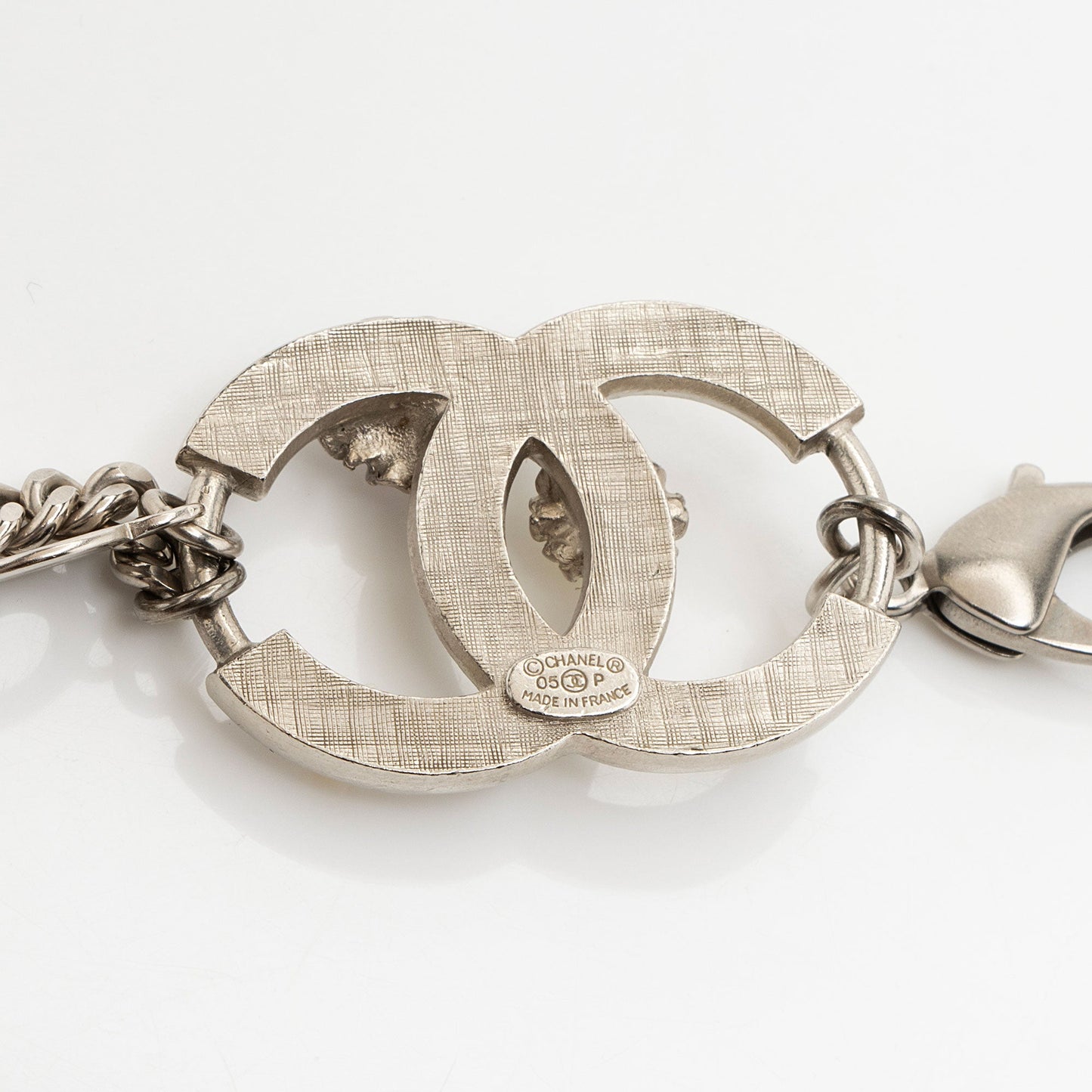 Chanel Vintage Crystal Pearl Chain Flower Belt