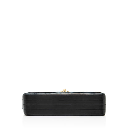 Chanel Vintage Lambskin Circle CC Flap Shoulder Bag