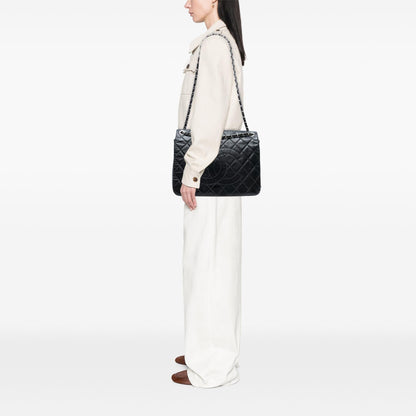 Chanel XL CC Glazed Quilted Calfskin Single Flap