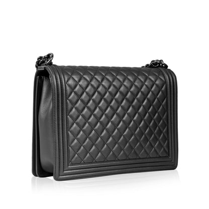 Chanel Boy Bag - Large Metallic - Grey