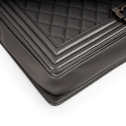 Chanel Boy Bag - Large Metallic - Grey