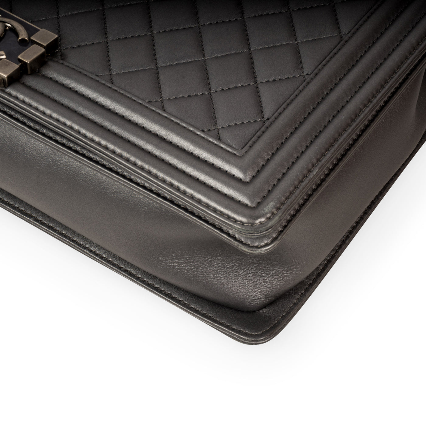 Chanel Boy Bag - Large Metallic - Grey