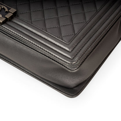 Chanel Boy Bag - Large Metallic - Grey