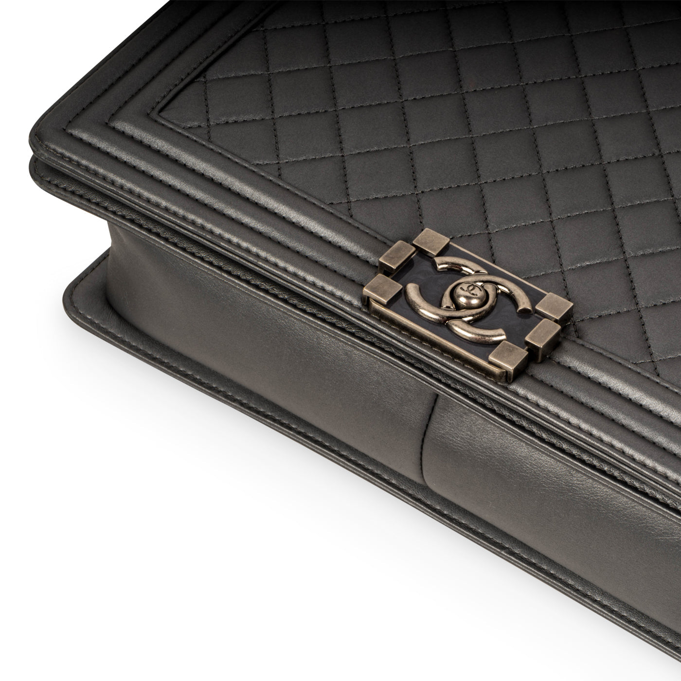 Chanel Boy Bag - Large Metallic - Grey