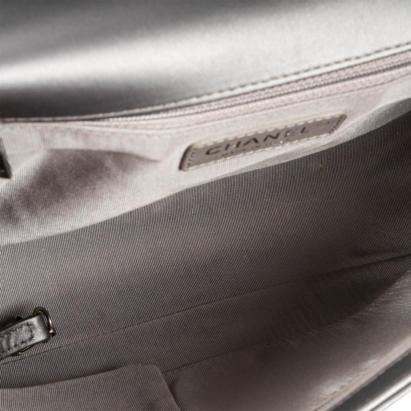 Chanel Boy Bag - Large Metallic - Grey