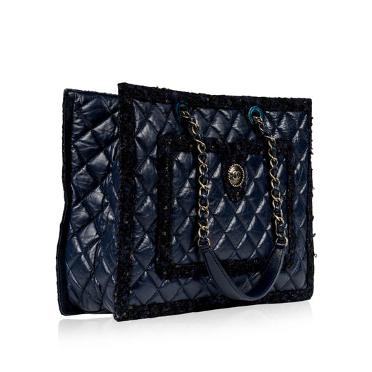 Chanel Tweed Shopper Tote