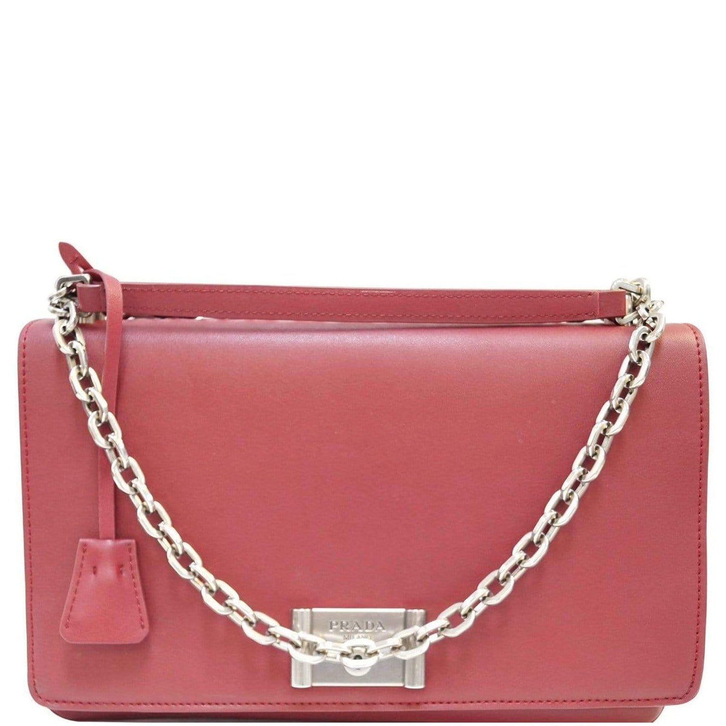 PRADA Petalo Saffiano Lux Leather Chain Shoulder Crossbody Bag - Sale