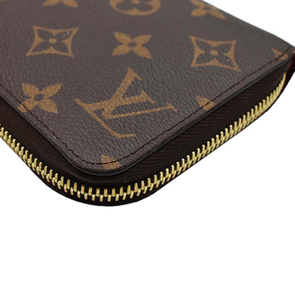 LOUIS VUITTON Monogram Canvas Zippy Long Wallet Brown