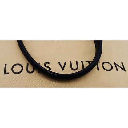LOUIS VUITTON Women Lockme MM Leather Satchel Bag Black