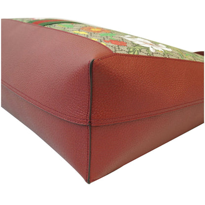 GUCCI Ophidia GG Flora Medium Tote Bag Red 547947