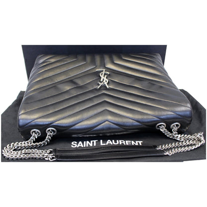 YVES SAINT LAURENT Large Loulou Calfskin Matelasse Chain Shoulder Bag
