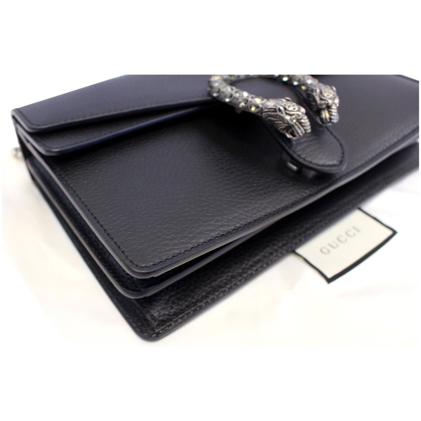 GUCCI Dionysus Small Leather Shoulder Bag 400249 Black