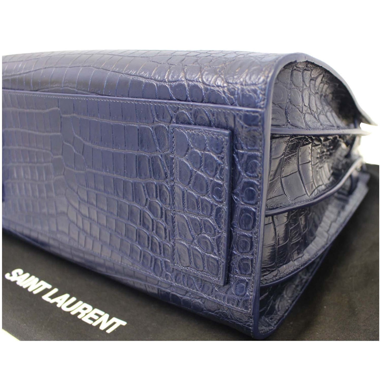 YVES SAINT LAURENT Sac de Jour Small Crocodile-Embossed Satchel Bag