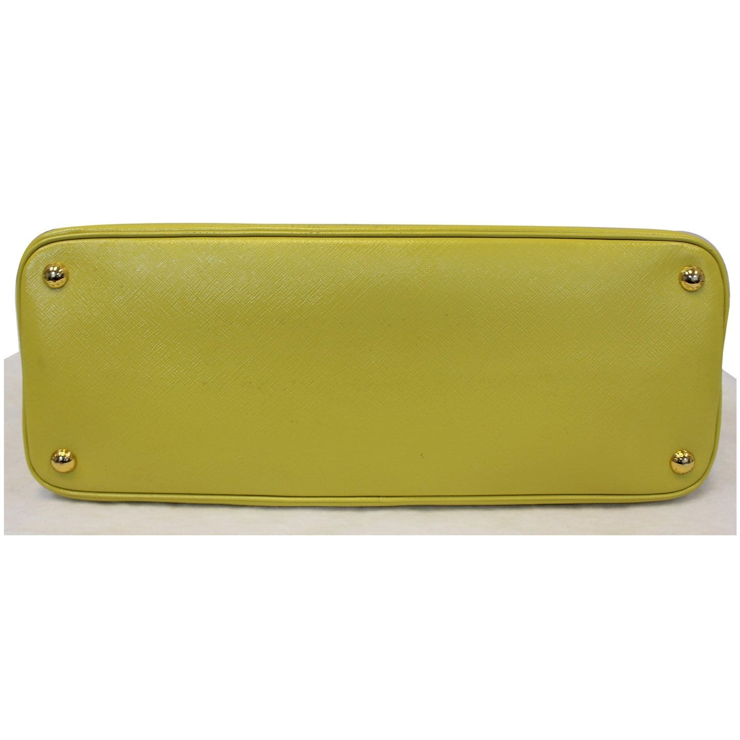 PRADA Saffiano Lux Leather Top Handle Satchel Bag Yellow - Last Call