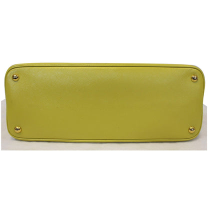 PRADA Saffiano Lux Leather Top Handle Satchel Bag Yellow - Last Call