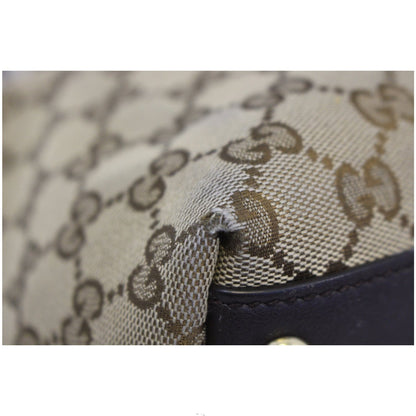 GUCCI New Britt Medium Monogram Canvas Tote Shoulder Bag
