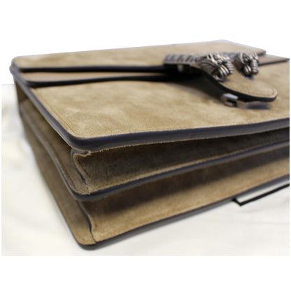 GUCCI Medium Dionysus Suede Leather Shoulder Bag Taupe 403348 - 20% OFF