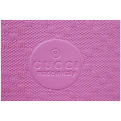 GUCCI Logo Rubber Slide Sandal Pink Size 11 522887
