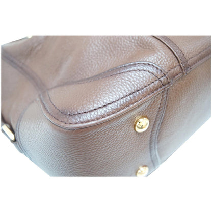 PRADA Cervo Antik Leather Tote Bag Brown