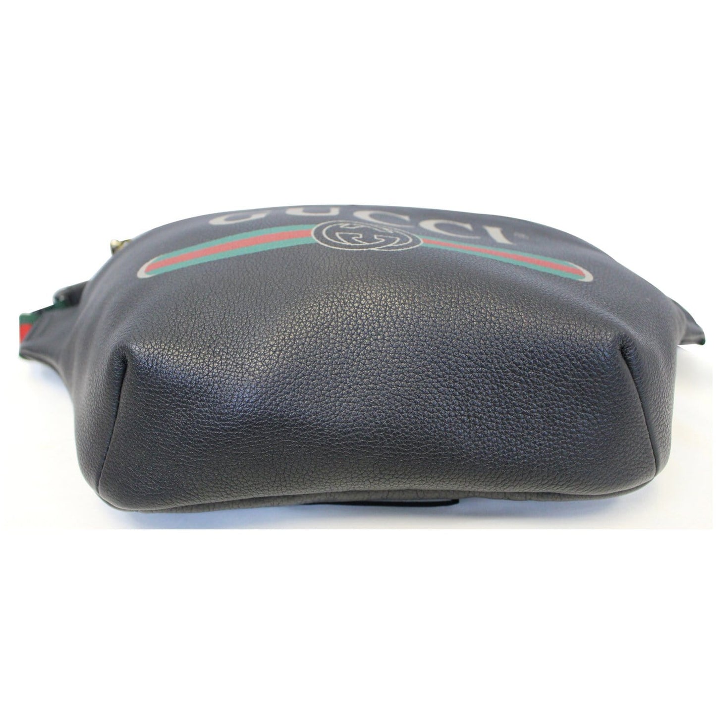 GUCCI Print Leather Black Belt Waist Bum Bag 493869