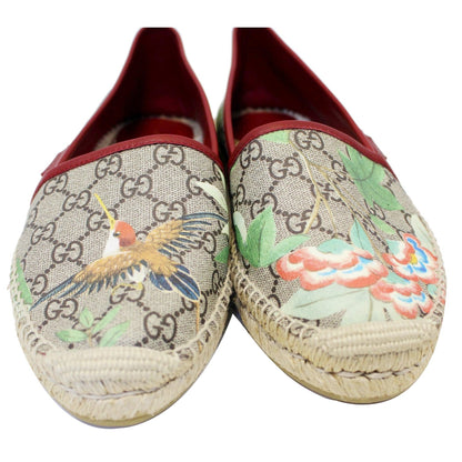 GUCCI GG Blooms Supreme Espadrille Flats Size 42