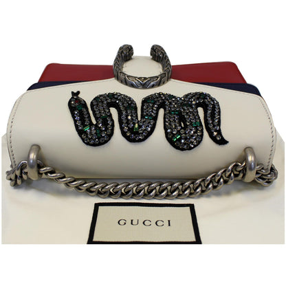GUCCI Dionysus Mini Crystal Embroidered Snake Shoulder Bag Red - 20% OFF