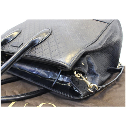 GUCCI Bright Diamante Medium Top Handle Bag Black
