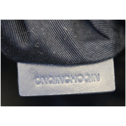 BURBERRY Coated Pochette Blue Canvas Clutch