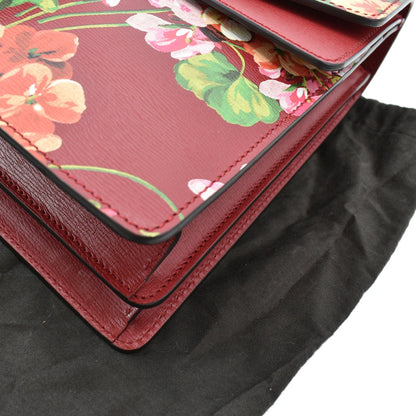 GUCCI Dionysus Floral Blooms Leather Shoulder Bag Red 400235