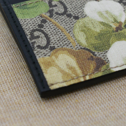 GUCCI Blooms GG Supreme Monogram Card Case Beige 409461
