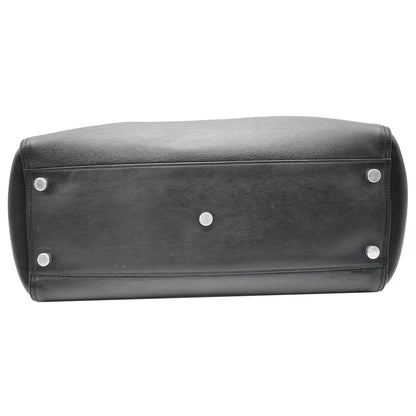 YVES SAINT LAURENT Amber Medium Leather Tote Bag Black