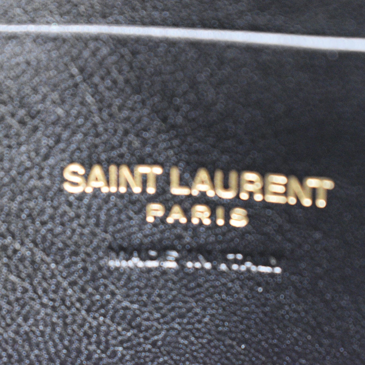 YVES SAINT LAURENT Mini Lou Grain De Poudre Camera Crossbody Bag Dark Natural