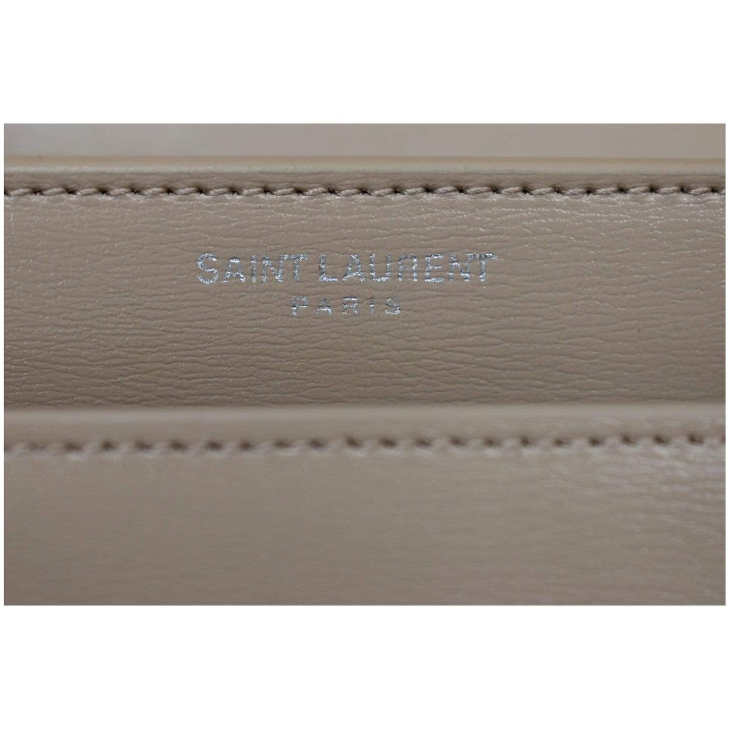 YVES SAINT LAURENT Monogram Sunset Medium Leather Shoulder Bag Beige